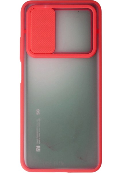 Xiaomi Mi 10T Kılıf Palm Buzlu Kamera Sürgülü Silikon - Kırmızı - JUL5905-6708
