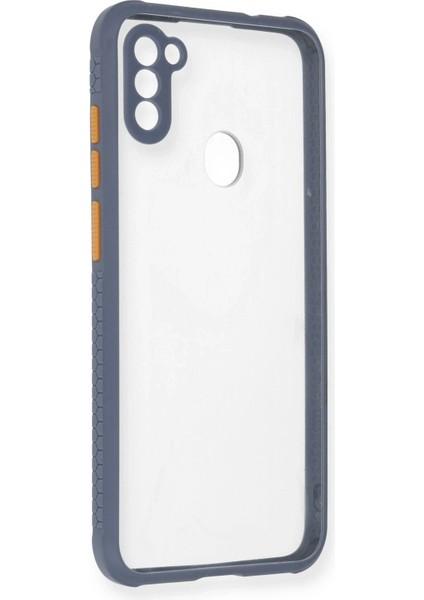 Samsung Galaxy A11 Kılıf Miami Şeffaf Silikon - Gri - JUL1874-8390