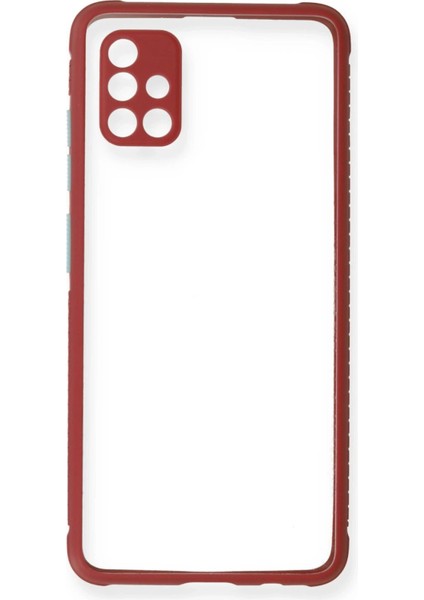 Samsung Galaxy A71 Kılıf Miami Şeffaf Silikon - Fuşya - JUL3737-2085