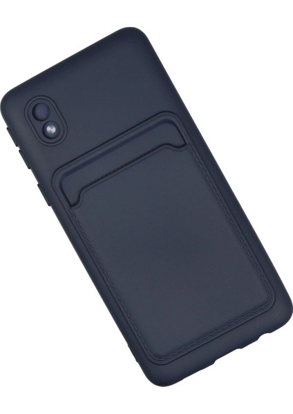 Samsung Galaxy A01 Core Kılıf Kelvin Kartvizitli Silikon - Lacivert - JUL8962-7993