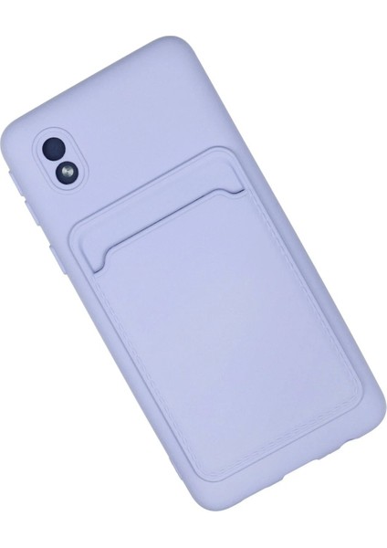 Samsung Galaxy A01 Core Kılıf Kelvin Kartvizitli Silikon - Lila - JUL8609-7790