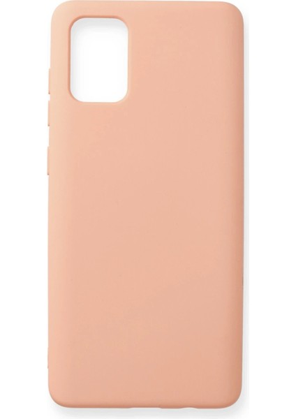 Samsung Galaxy A71 Kılıf Nano Içi Kadife Silikon - Pudra - JUL7242-7715