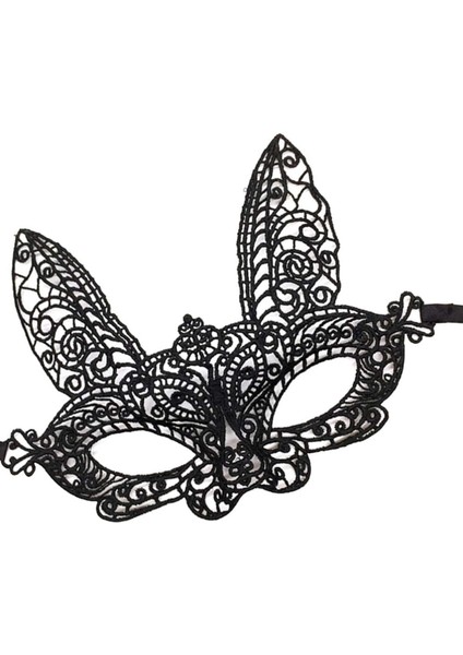 Siyah Dantel Kesim Balo Parti Maskesi 7 No fırsatları