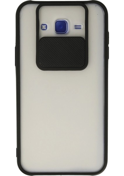 Samsung Galaxy J7 Kılıf Palm Buzlu Kamera Sürgülü Silikon - Siyah - JUL9385-9085