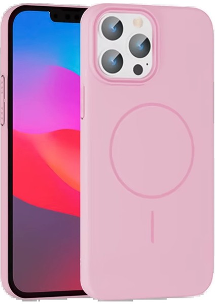 iPhone 15 Pro Max Broş Magsafe Kapak - Pembe - JUL4813-8505