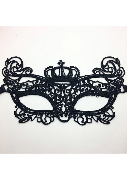 Siyah Dantel Işlemeli Balo Maskesi 9 No fiyatları