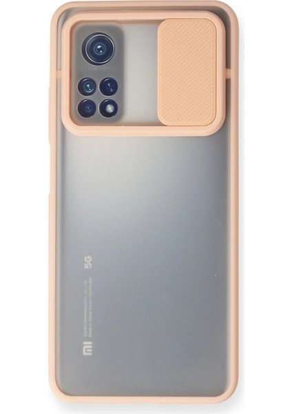 Xiaomi Mi 10T Kılıf Palm Buzlu Kamera Sürgülü Silikon - Pembe - JUL3142-4706