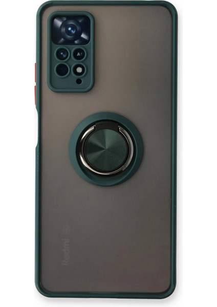 Xiaomi Redmi Note 11 Pro Kılıf Montreal Yüzüklü Silikon Kapak - Yeşil - JUL8532-3314