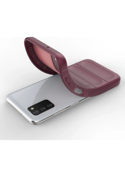 Samsung Galaxy A03S Kılıf Optimum Silikon - Bordo - JUL3547-6478