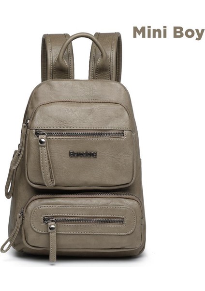 Mini Boy Yıkama Deri Kadın Sırt Çantası 21-K Barcelona 1929