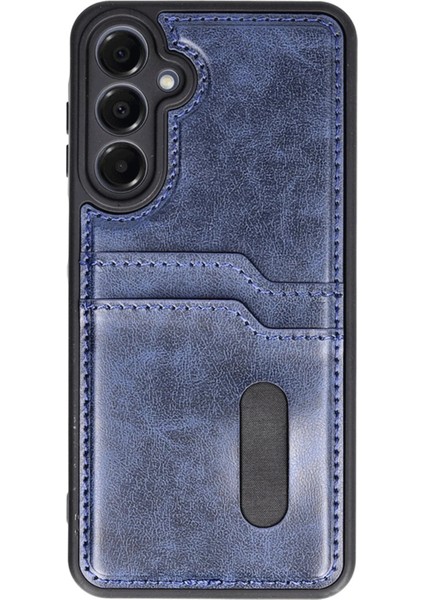 Samsung Galaxy A35 5g Kılıf Sara Kartvizitli Deri Kılıf - Lacivert - JUL5207-4871