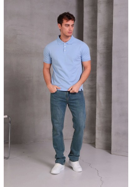 Erkek Slim Fit Pamuklu Yumuşak Doku Nefes Alan Kumaş Yakalı Tişört modelleri