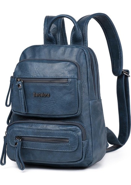 Mini Boy Yıkama Deri Kadın Sırt Çantası 21-K Barcelona 1929 modelleri