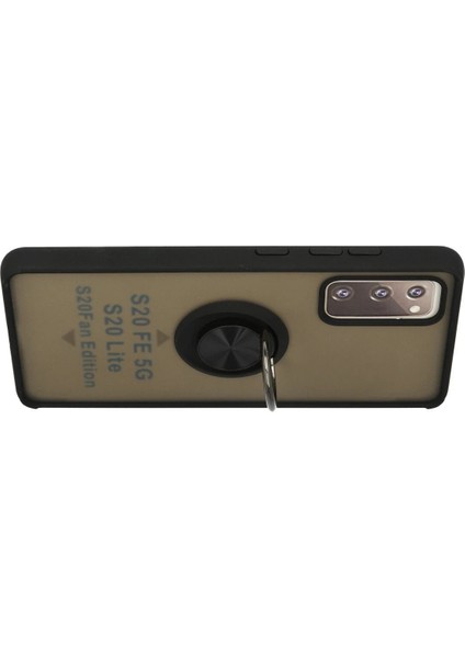 Samsung Galaxy S20 Fe Kılıf Montreal Yüzüklü Silikon Kapak - Siyah - JUL1193-3205 modelleri