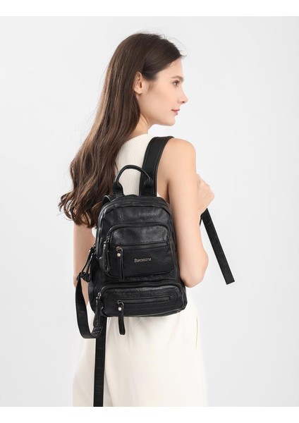 Mini Boy Yıkama Deri Kadın Sırt Çantası 21-K Barcelona 1929 fırsatları