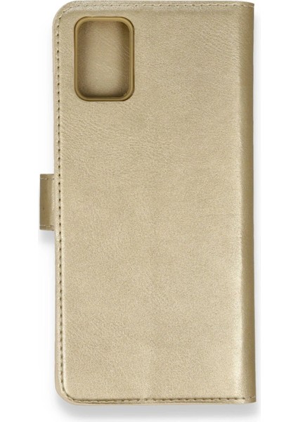 Samsung Galaxy A71 Trend S Plus Kapaklı Kılıf - Gold - JUL3959-8935