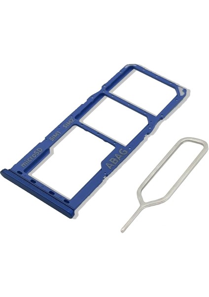 Samsung M21 Uyumlu Sim Kart Aparatı Sim Tepsisi Sim Kızağı x Mavi
