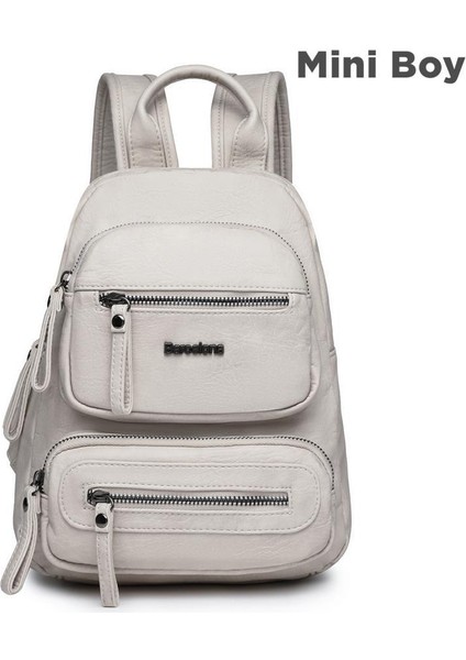 Mini Boy Yıkama Deri Kadın Sırt Çantası 21-K Barcelona 1929