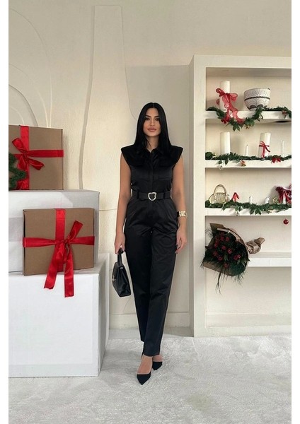 Siyah Vatkalı Kemerli Tulum fiyatları