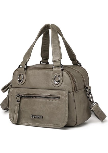 Mini Boy Yıkama Deri Elden Tutmalı Kadın Çantası 21-K Barcelona 1933 modelleri