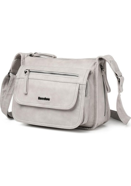 Yıkama Deri Postacı Askılı Kadın Çantası 21-K Barcelona 1934 modelleri