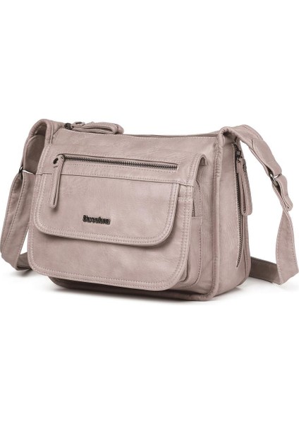 Yıkama Deri Postacı Askılı Kadın Çantası 21-K Barcelona 1934 modelleri