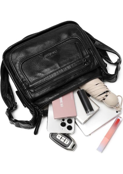 Yıkama Deri Postacı Askılı Kadın Çantası 21-K Barcelona 1934 indirimleri