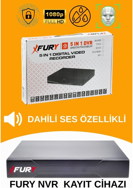 16 Kameralı Ip Güvenlik Kamerası Seti Sesli 4mp Gece Renkli Su Geçirmez 1506S 320GB modelleri