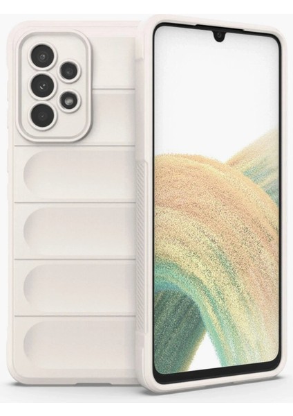 Samsung Galaxy A33 5g Kılıf Optimum Silikon - Krem - JUL4539-8892