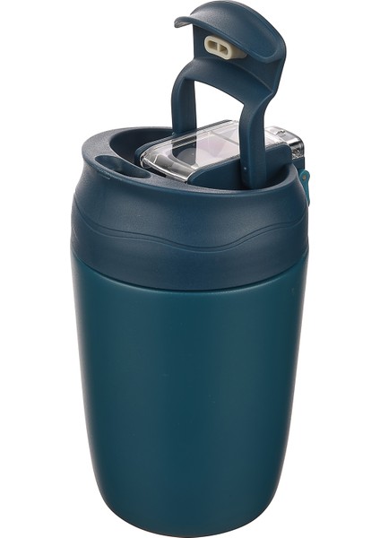 Nova Termos Kahve Bardak 350 Ml Paslanmaz Çelik Çift Bariyerli Seyahat Matarası Pipetli Mug