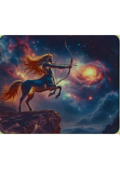 Yay Burcu Desenli Tip Kaymaz Taban Optik Bilgisayar Notebook Burçlar Mouse Pad Mauspad 17X 21 cm