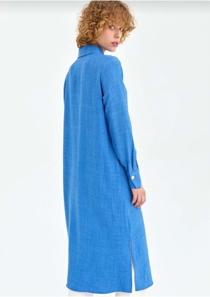 25Y2411275 Tunik Eco Kumaş Rahat Uzun Kurtarıcı - Esswaap - 25Y2411275 - Indigo - 44 fiyatları