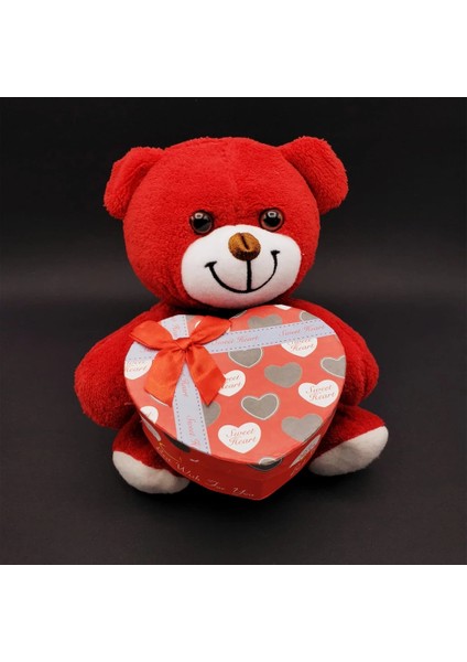 Hediyelik Kırmızı Kutulu Ayıcık