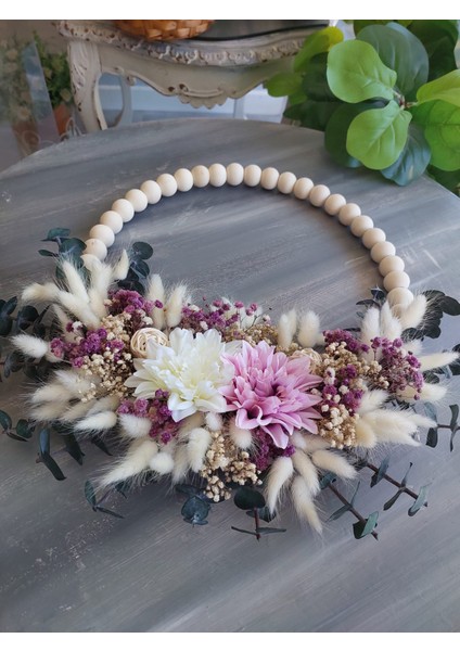 Natural Kapı Süsü Tahta Boncuklu, Hediye, Doğal, Dekor, Çelenk, Yapay Çiçek, Kurutulmuş Çiçek modelleri