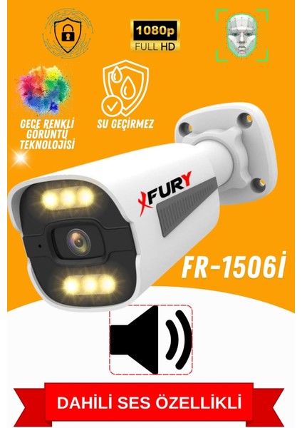 1 Kameralı Ip Güvenlik Kamerası Seti Sesli 4mp Gece Renkli Su Geçirmez 1506S 250GB fırsatları