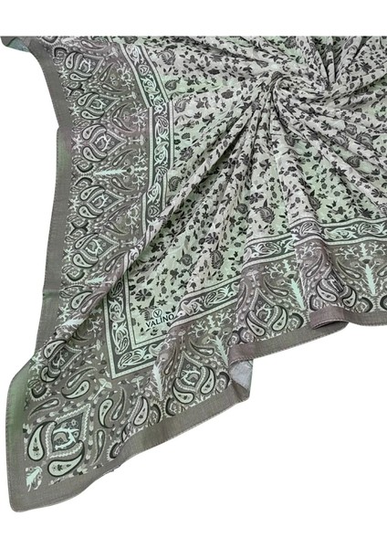 Mısırlı Eşarpları Büyük Boy Etnik Desenli Eşarp 120X120 cm