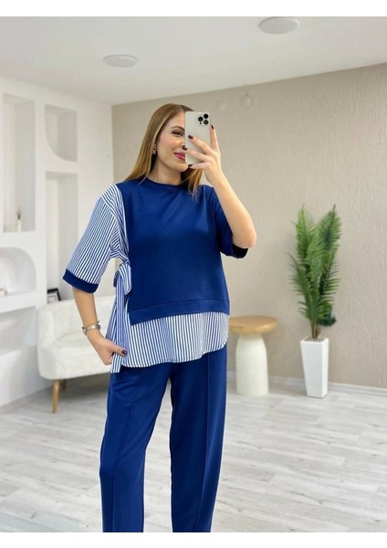 Kadın Kristal 2 Iplik Kumaş Yanları Çizgili Takım fiyatları