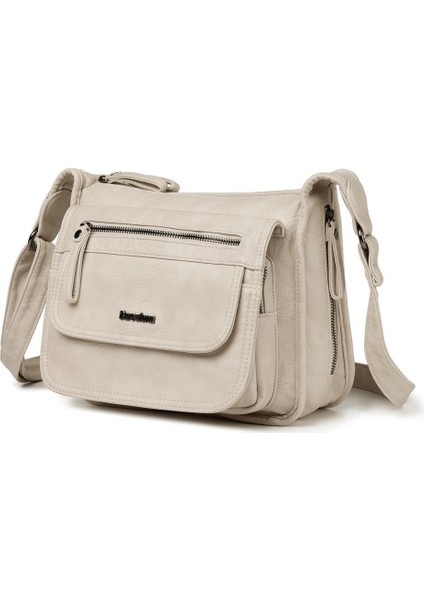 Yıkama Deri Postacı Askılı Kadın Çantası 21-K Barcelona 1934 modelleri