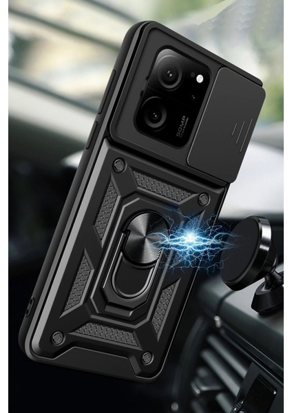 Xiaomi Mi 13T Pro Kılıf Pars Lens Yüzüklü Silikon - Kırmızı - JUL1269-3628 fiyatları