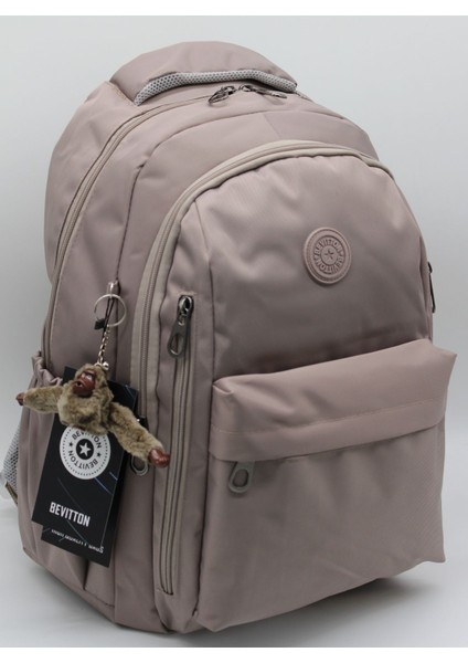 Okul Sırt Çantası Unisex Suya Dayanıklı Kumaş Okul Çantası HRM2500 Vizon fırsatları