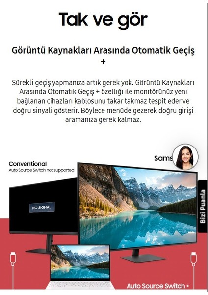 109 Ekran 43" Inç 4K UHD HDR10 3840 x 2160 Wi-Fi ,hdmı Type-C Monitör Tv + Onerous Askı Aparatı