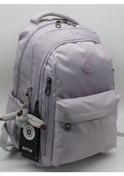 Okul Sırt Çantası Unisex Suya Dayanıklı Kumaş Okul Çantası HRM2500 Açık Lavanta fırsatları