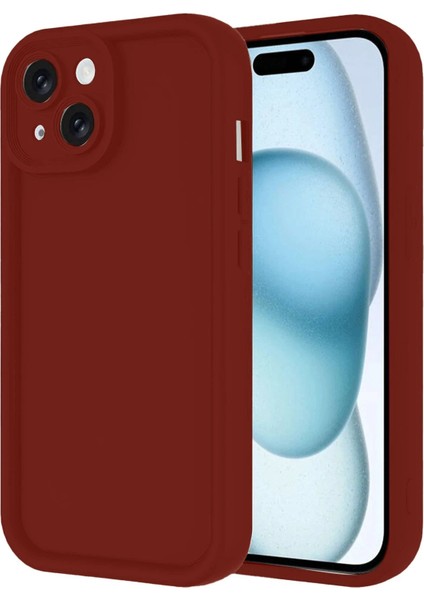 iPhone 14 Kılıf Viera Silikon - Bordo - JUL7582-9784