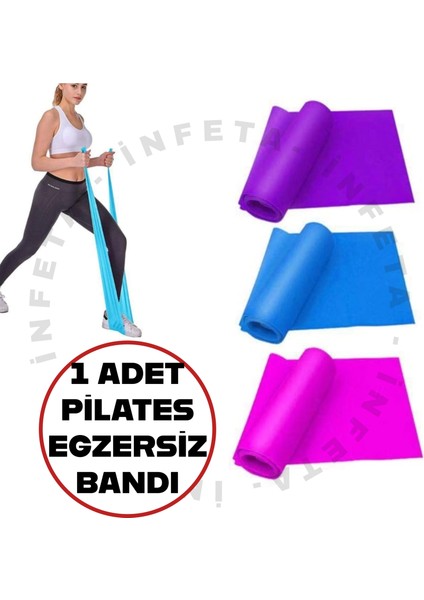 Pilates Bandı Plates Egzersiz Direnç Lastiği Yoga Egzersiz Bandı 1 Adet