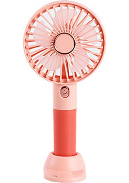 Mini Portatif El Fanı, Masa Üstü Soğutucu, Ergonomik Tasarım, Pembe Renk
