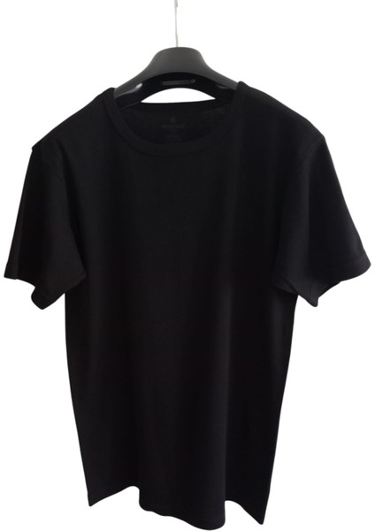 Tişört V Yaka-Sıfır Yaka 2'li Ekonomik Paket Pamuklu Cotton Modal Siyah Slim Fit Ekstra Esnek Unisex Yvsb1-3 indirimleri