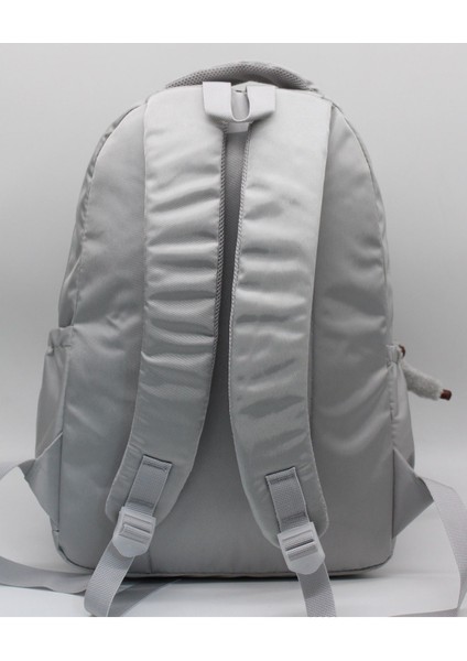 Okul Sırt Çantası Unisex Suya Dayanıklı Kumaş Okul Çantası HRM2500 Gri