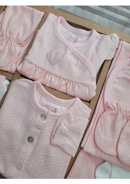 Incibaby Tiny Lace Premium % 100 Pamuk 10'lu Kız Bebek Hastane Çıkış Seti Yeni Sezon