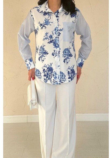 Mavi Garnili Gömlek modelleri