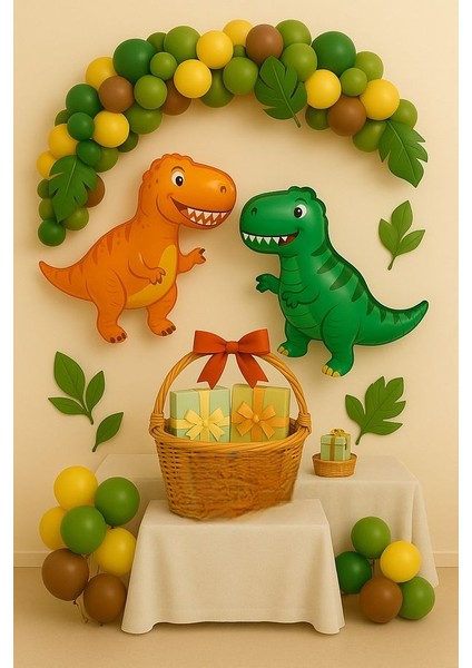 Dinozor Temalı Balon Süsleme Seti